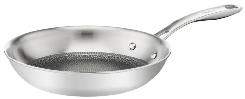 Tefal Eternal Mesh Bratpfanne 24 cm, Dreifachkonstruktion Edelstahl-Aluminium-Edelstahl, induktionsgeeignet
