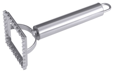 Ravioliausstecher, quadratisch Serie POLARIS, mit seidenmatt poliertem Griff aus Edelstahl 18/10, Ausstecher aus hartverchromtem
