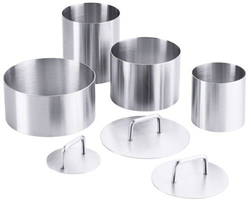 Drückstempel passend zu Schaumspeisenring/ Runder Ausstecher 698/060 aus Edelstahl 18/10, seidenmatt poliert, fugenlos,