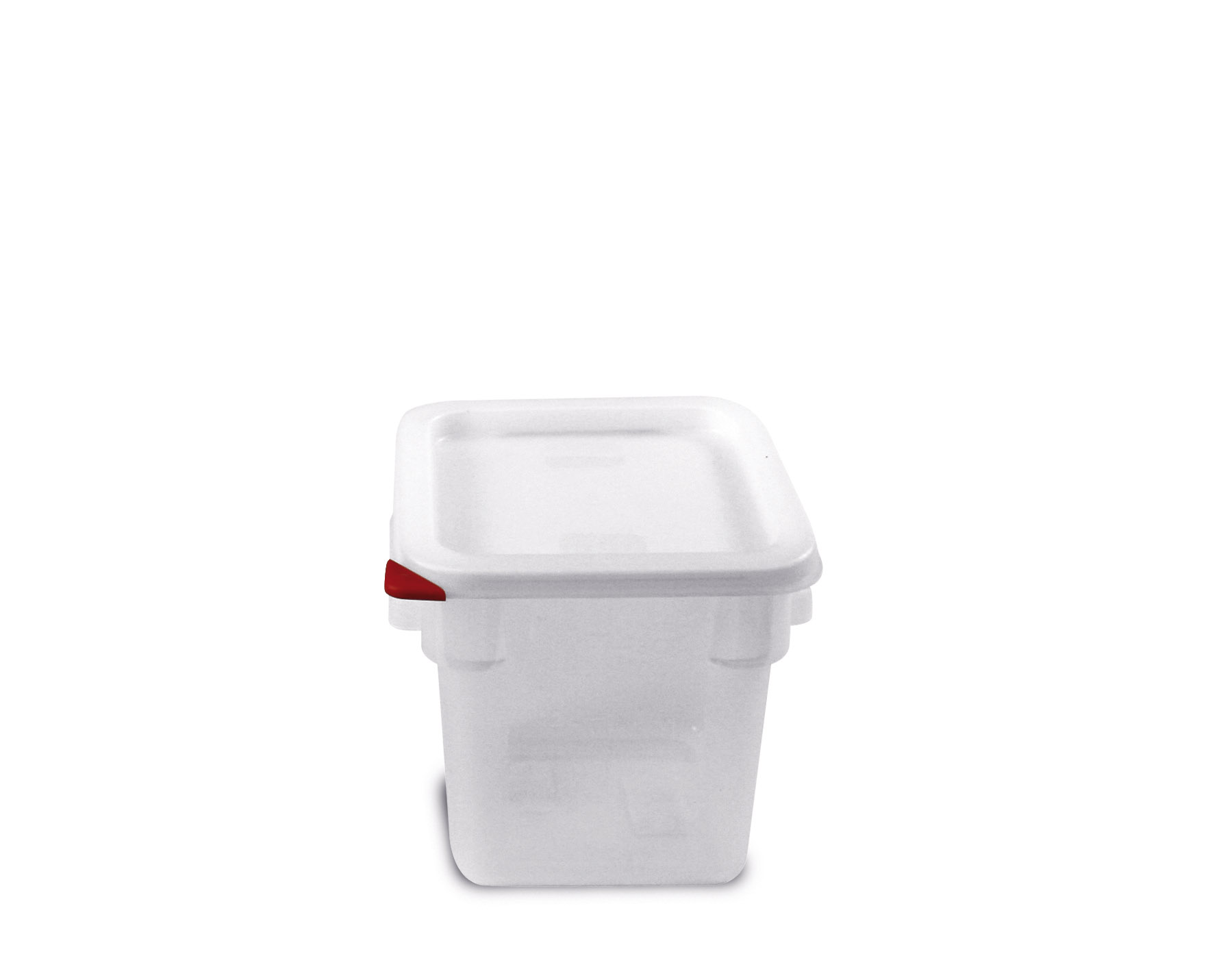 ARAVEN quadratischer Behälter aus Polypropylen mit Deckel und 4 Liter Fassungsvermögen, durchsichtig