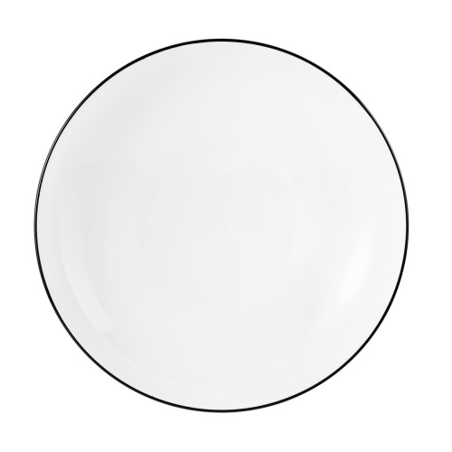 Seltmann Coupteller tief 26 cm M5404-26, rund, Form: Good Mood, Dekor: 10826 Black Line, hohe Kantenschlagfestigkeit, Made in Germany