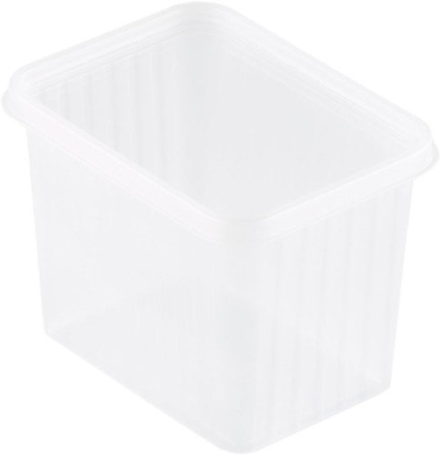 Duni Fixpack® rechteckig mit Deckel 1000 ml Transparent ungeteilt, 250 Stk/Krt (10 x 25 Stk)