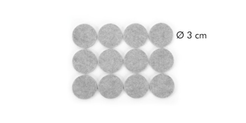 Selbstklebende Filzgleiter PRESTO ø 30 mm, 24 St.