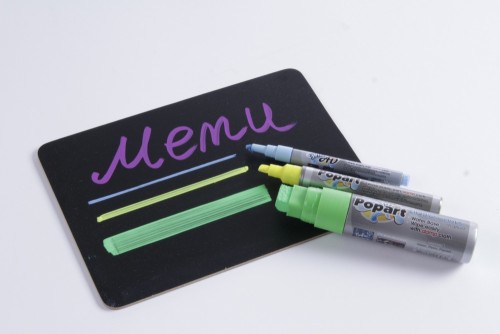 HENDI Kreidemarker - 3 weiße Stifte -