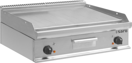 SARO Elektro-Griddleplatte Tisch Modell E7/KTE2BBL Made in Europe ´- Material: Edelstahl - 2 getrennt regelbare Kochzonen - Bratplatte