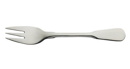 Kuchengabel GINA, Edelstahl 18/10, poliert, Länge: 13,8 cm. Klassische Spatenform in 2,2 mm Materialstärke.