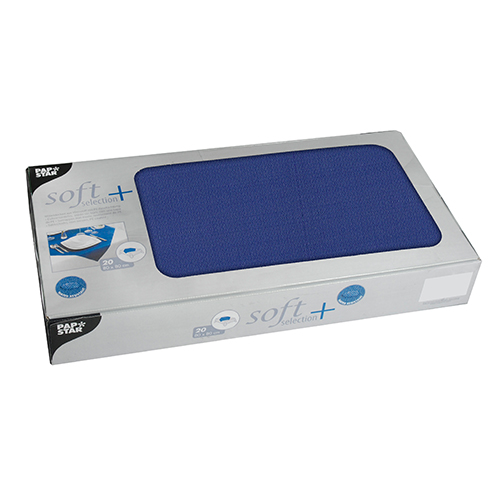 20 Mitteldecken, stoffähnlich, Vlies "soft selection plus" 80 cm x 80 cm dunkelblau von Starpak