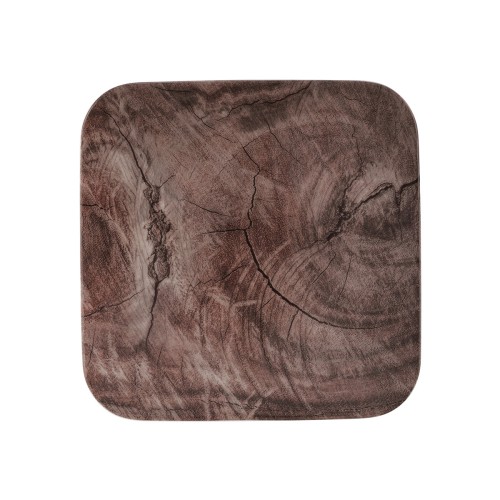 Seltmann Coupteller flach eckig 22x22 cm M5383, eckig, Form: Coup Fine Dining, Dekor: 57654 Oak, hohe Kantenschlagfestigkeit, Made in Germany