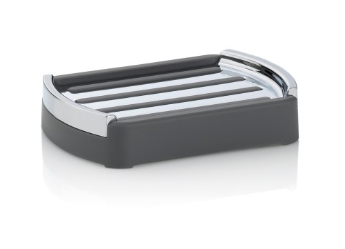 KELA Seifenschale Marta Kunststoff grau 12,5x9,0x2,5cm