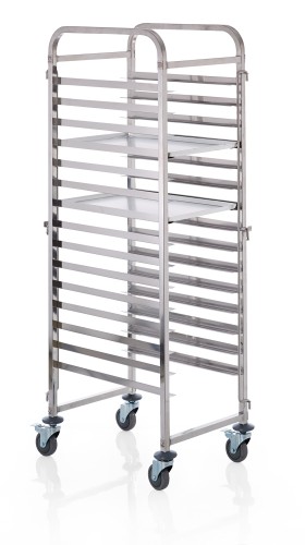 Regalwagen. für 15 Backbleche 60 x 40 cm. Edelstahl. passend für 15 Backbleche 60 x 40