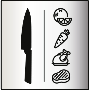 Tefal Ever Sharp Chef-Messer [16,5cm Kochmesser, inklusive Messerschärfer, Exklusive Schleiftechnologie*, Deutscher