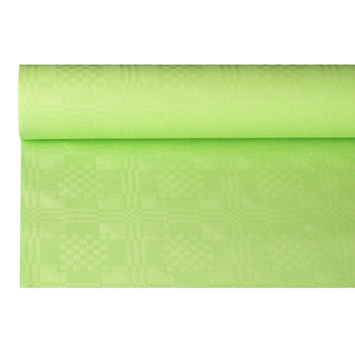 Papiertischtuch mit Damastprägung 8 m x 1,2 m limonengrün von PAPSTAR