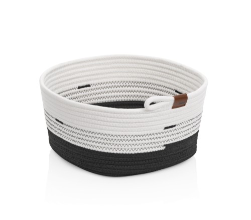 Kela Korb Hedda, weiß-schwarz, ca. 320mm x 270mm x 170mm (L x B x H)