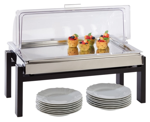 Gestell für GN 1/1 -FRAMES- 57,5 x 27,5 cm, H : 22 cm Buche, massiv, Farbton Wenge Höhe bis Absatz: 18 cm nicht