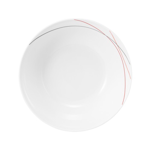 Seltmann Schüssel rund 21 cm, rund, Form: Community, Dekor: 57402 Red Line, hohe Kantenschlagfestigkeit, Made in Germany