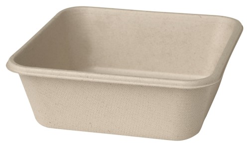 Duni Box Bagasse 900 ml Braun ungeteilt, 360 Stk/Krt (9 x 40 Stk)