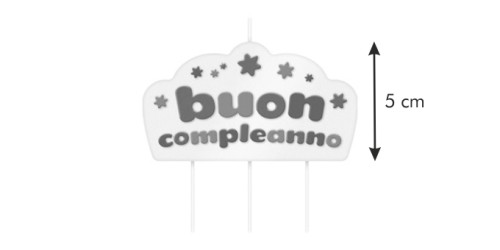 Tortenkerze DELÍCIA KIDS, Buon compleanno, blau