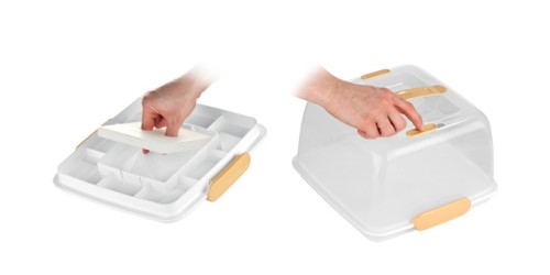 Kühl-Servierbrett m.HaubeDELICIA 28x28 cm