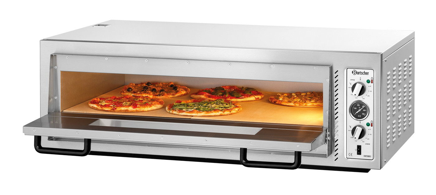 Bartscher Pizzaofen NT 901 | Spannung: 400 V |Maße: 119 x 78 x 39,5 cm. Gewicht: 80,3 kg