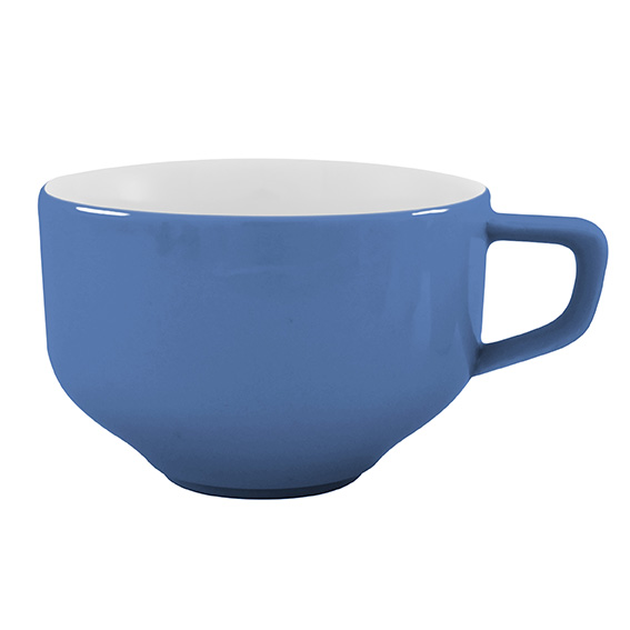 Obertasse 0,37 l - Form: Baristar - Dekor 78882, polarblau - aus Porzellan. Hersteller:, Eschenbach. "Made in Germany".