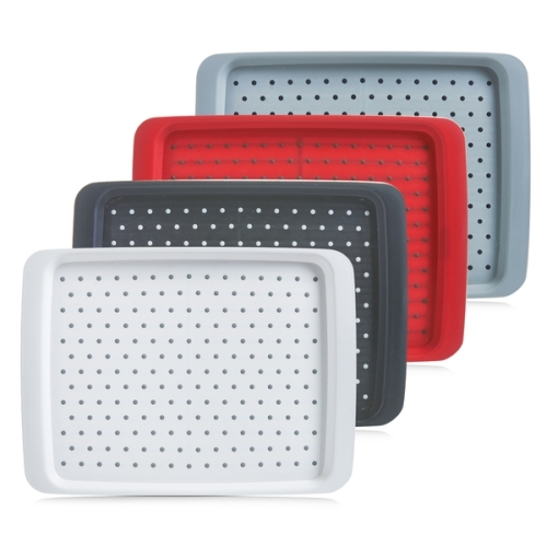 Zeller Tablett m. Anti-Rutsch-Belag, Kunststoff, sort.