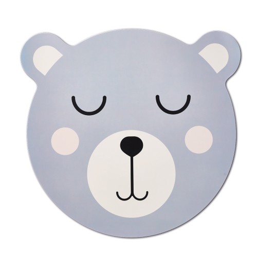 Platzset "Bär", Kunststoff, blau. Ø: 365 mm. Höhe: 2,3 mm.