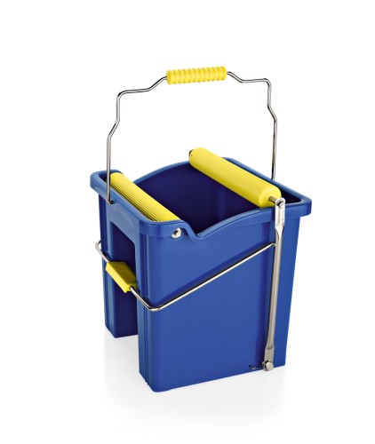 Wringeimer. Kunststoff. mit Presse für Wischmopp.