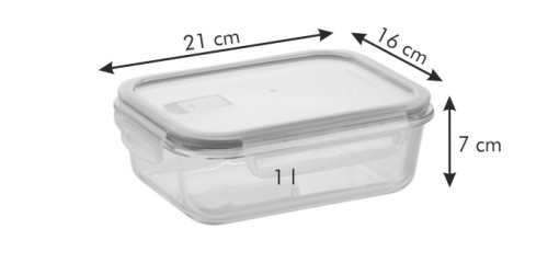 Dose FRESHBOX Glass 1.0 l, rechteckig