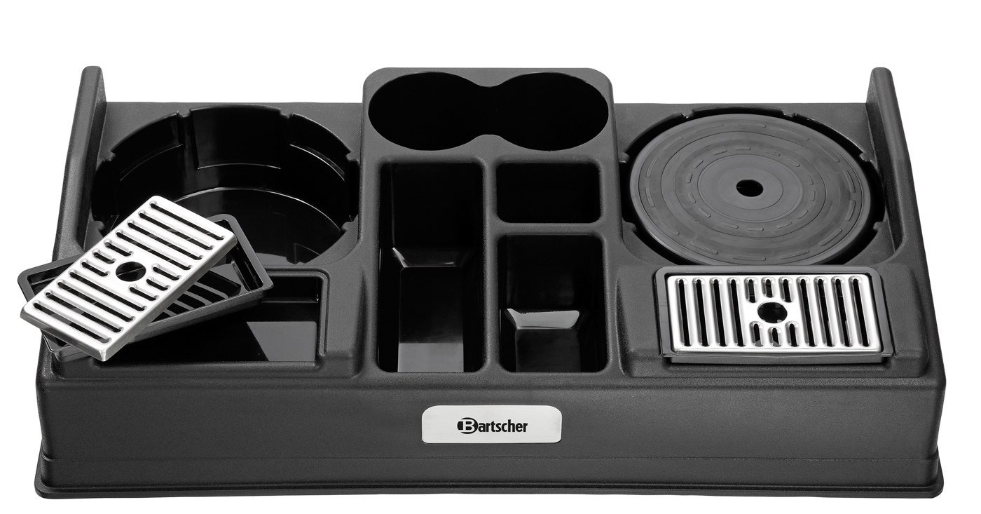 Bartscher Kaffeestation 2190 | Farbe: Schwarz |Maße: 66 x 34 x 14,5 cm. Gewicht: 1,8 kg