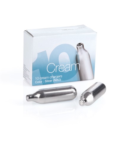 Einwegdruckkapseln. Einwegdruckkapseln, 10er Packung. Aluminium. mit 3 Spritztüllen und