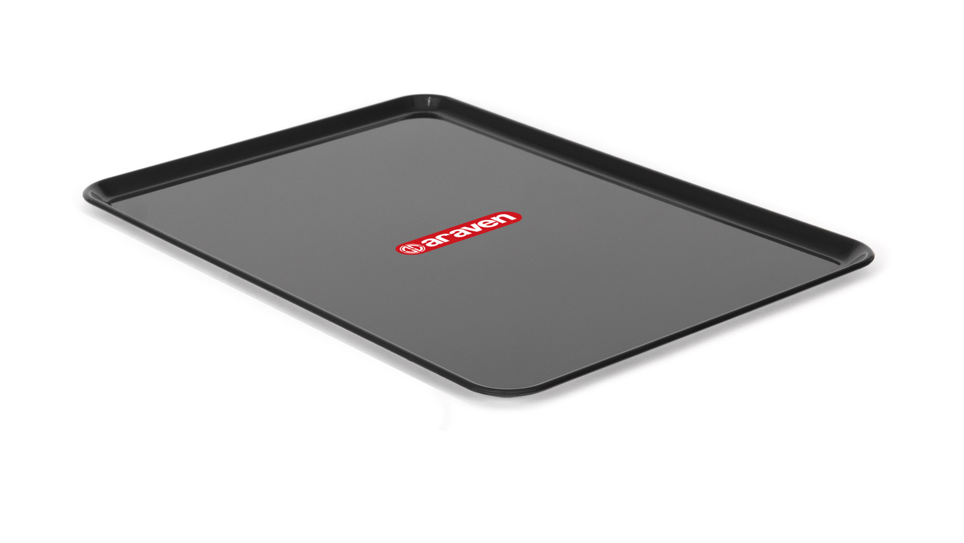 ARAVEN Tablett in flacher Ausführung, 500x360mm, schwarz