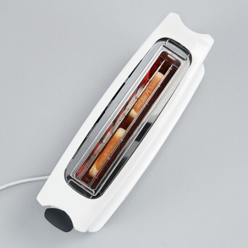 Severin Langschlitztoaster, ca. 800 W, 2 Scheiben, integrierter Brötchen-Röstaufsatz, Defroster-Stufe - Aufwärm-Stufe -