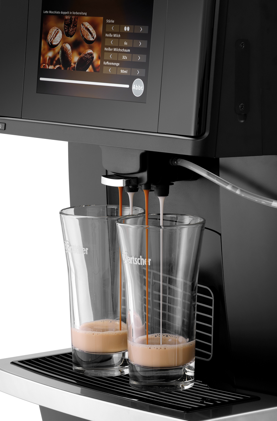 Bartscher Kaffeevollautomat KV1 Comfort |Display-Anzeige: Programme ,Status ,Lautstärke,Wartungsinfo | Maße: 39 x 51,1 x 58,2