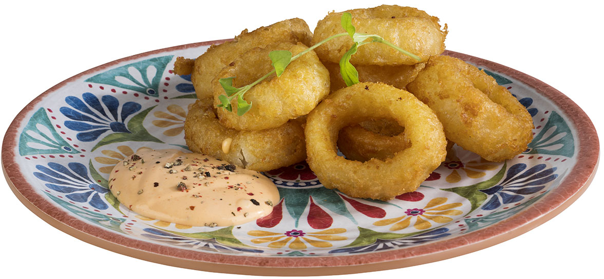 Teller -ARABESQUE- Ø 26,5 cm, H: 2 cm Melamin innen: Dekor außen: Terrakottaoptik spülmaschinengeeignet stapelbar nicht