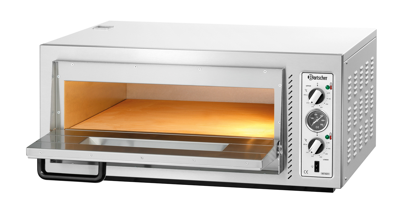 Bartscher Pizzaofen NT 621 | Spannung: 400 V |Maße: 88,5 x 79 x 40,0 cm. Gewicht: 59,6 kg