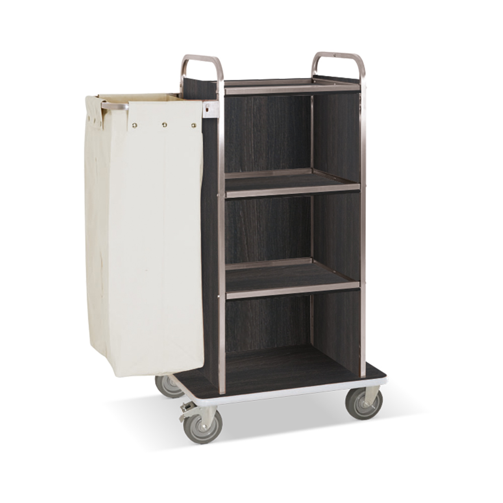 ETHERNASOLID® Wäschewagen Purpose-W, mit Wäschesackhalter und 4 Etagen, 72 x 52 x 134 cm (BxTxH), 2 Seitenwände und Rückwand,