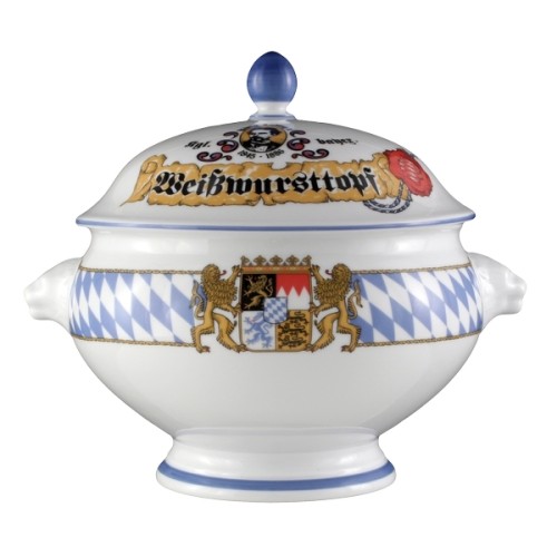 Seltmann Terrine Löwenkopf mit Deckel 3,00 l, Form: Compact, Dekor: 27110 Bayern