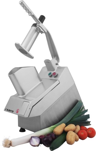 SARO Gemüseschneider Modell CARUS - Material: (Gehäuse) Edelstahl und Aluminium - Zum Schneiden, Reiben, Würfeln etc. - Geeignet für