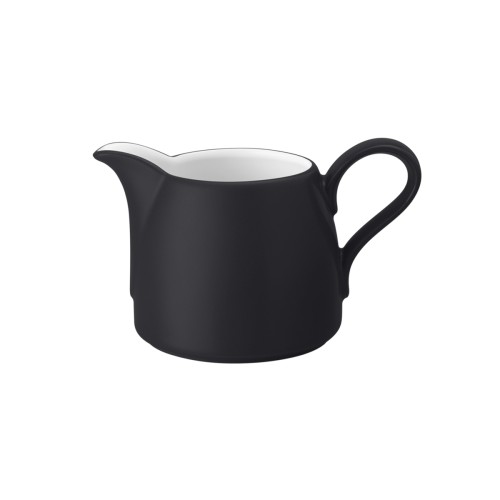 Seltmann Milchkännchen 0,26 l, rund, Form: Coup Fine Dining, Dekor: 57350 schwarz, hohe Kantenschlagfestigkeit, Made in Germany