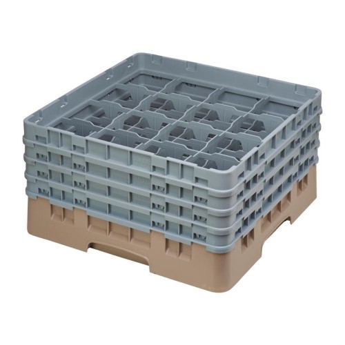 Cambro Gläserspülkorb beige mit 16 Fächern max Glashöhe 21,5cm. Dieser Gläserspülkorb bietet optimalen Schutz für Ihre