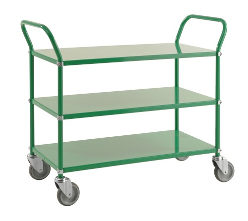 Tablettwagen mit 3 Metallböden - Maße: 108 x 48 x 94 cm - Gewicht: 28,5 kg - Belastungsgewicht: 250 kg