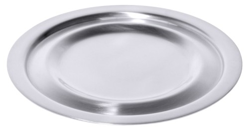 Einwandiger Deckel zu Suppentasse, einwandig aus Edelstahl 18/10, seidenmatt poliert, mit 1 mm-Wandung, schwere Qualität