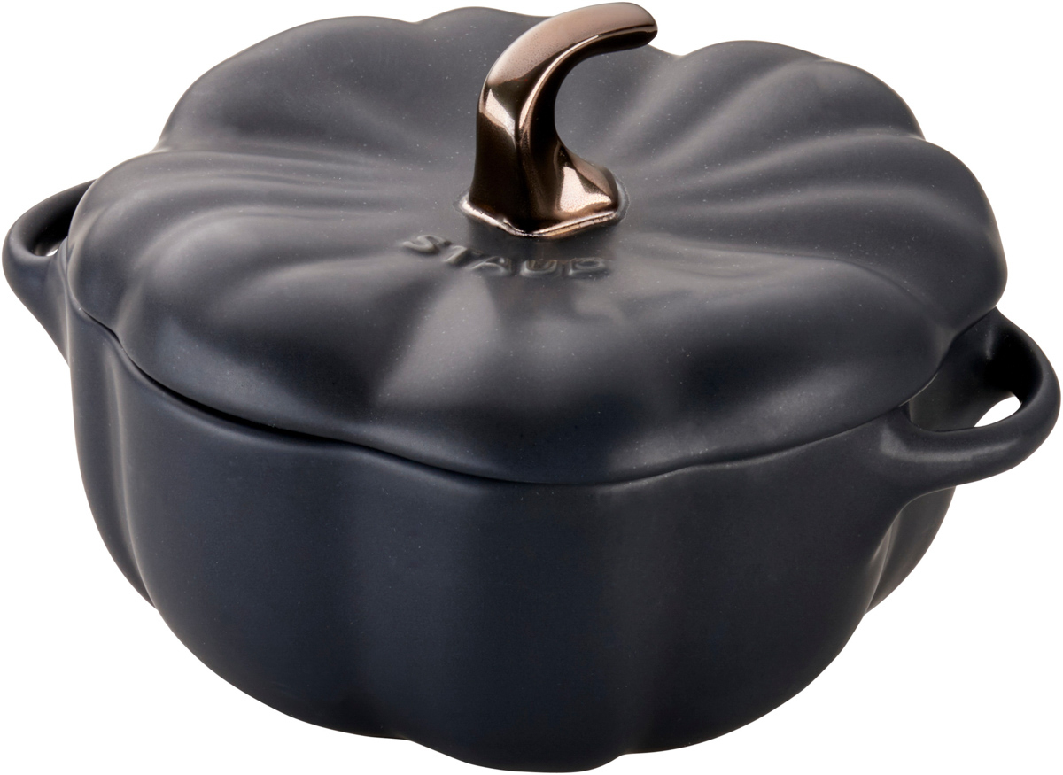Keramik-Kürbis 0.75qt / 0.7 l - Black Matte, 15 cm, Schwarz, Kürbis, Keramik, Serie: Ceramique. Marke: Staub