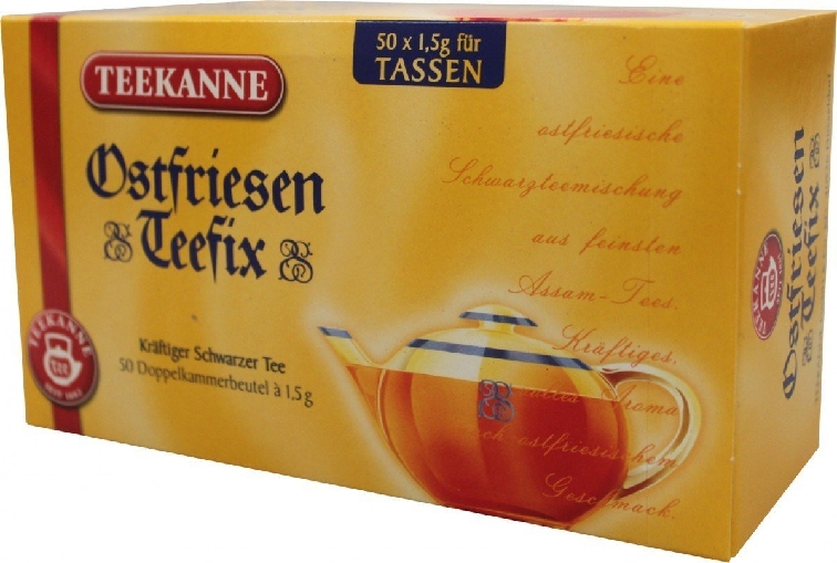 Teekanne Ostfriesen Teefix - schwarz Glasportion ohne Einzelumhüllung Inhalt: 50 Beutel