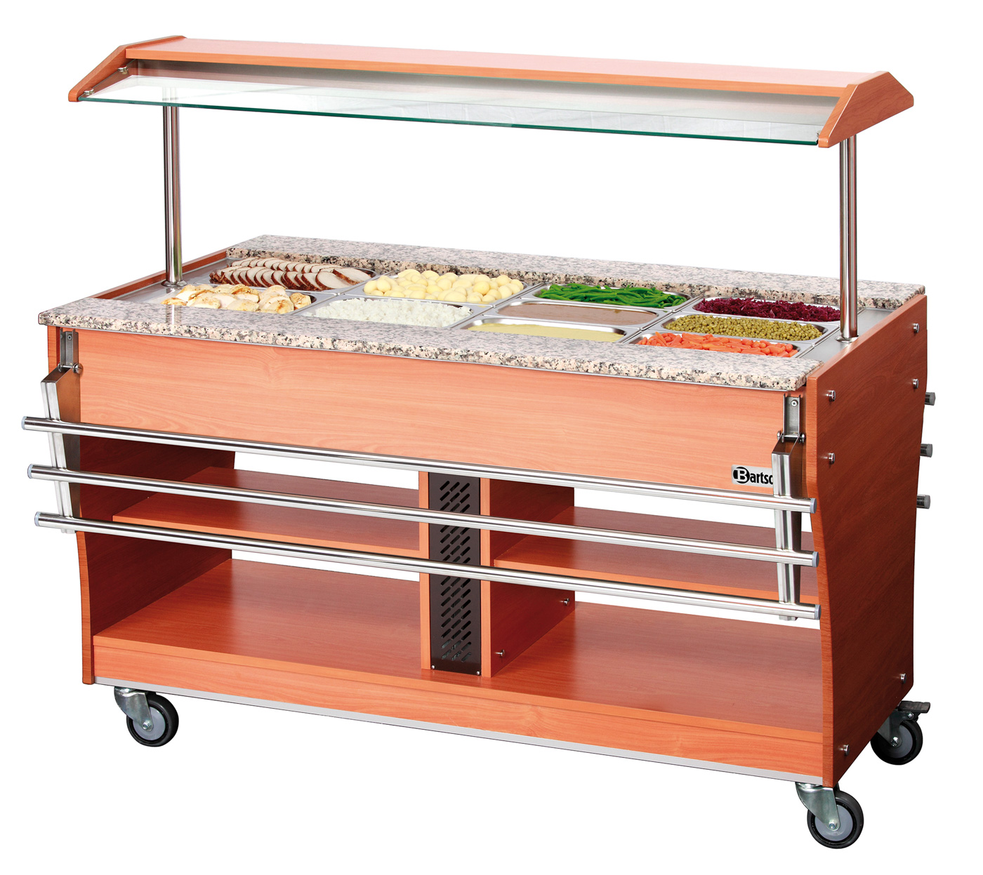 Bartscher Tablettrutsche, 1 Stück, 4x 1/1 GN |Material: Edelstahl | Maße: 150 x 31 x 12,0 cm.Gewicht: 4 kg