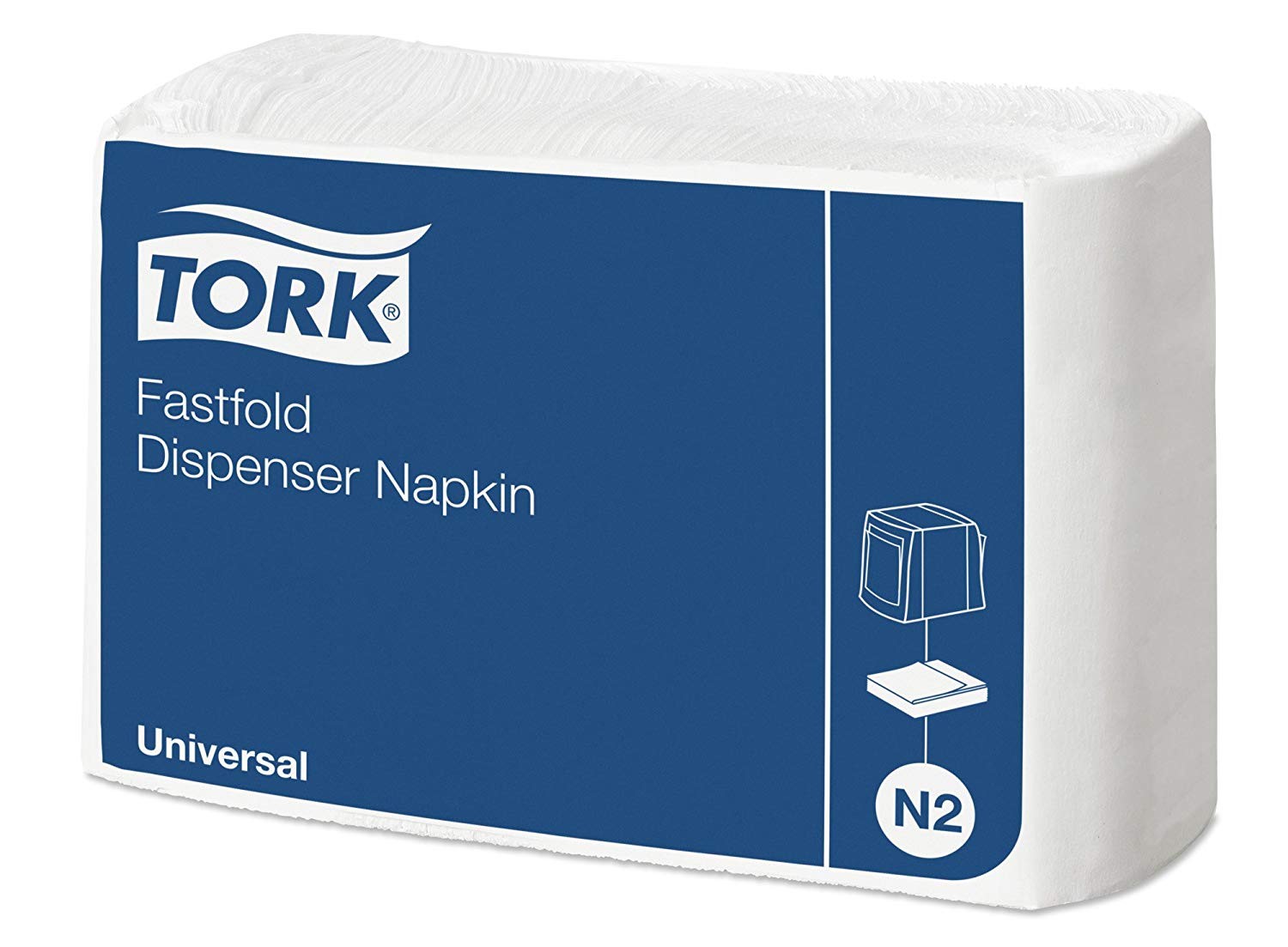 Universal Spenderservietten, hochweiß, Tork 1-lagig, 25 x 30 cm, für N2 Servietten System Paket à 300 Stück