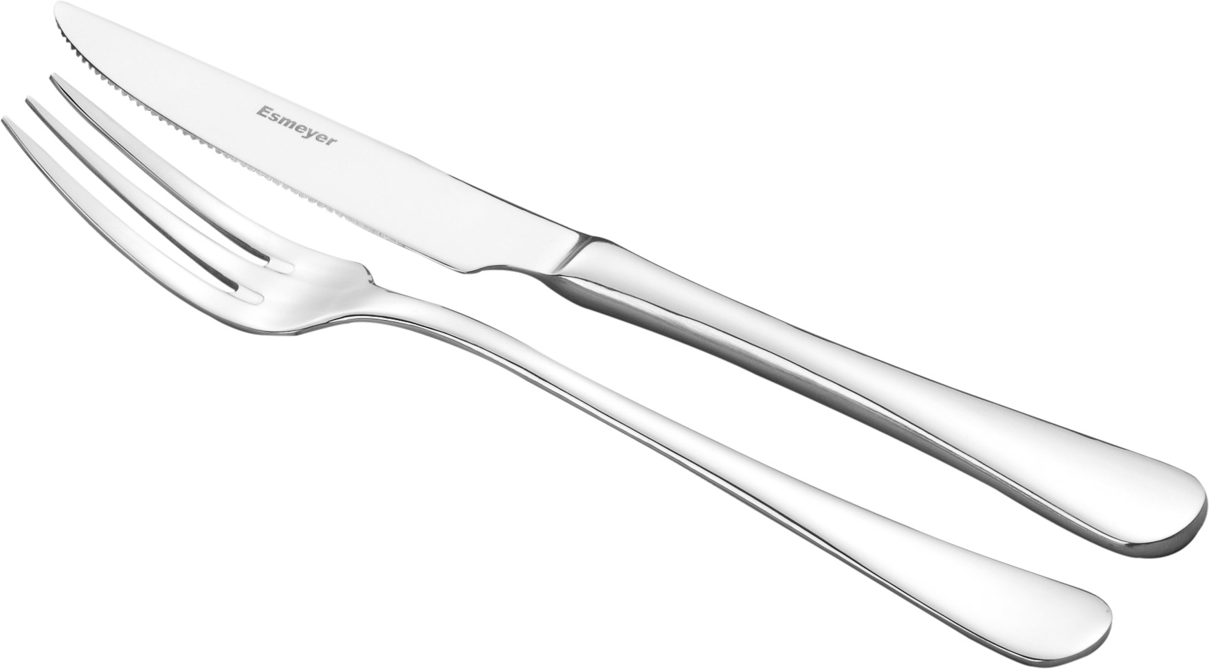 Steakmesser / Pizzamesser SYLVIA, Chrom-Stahl, poliert, Länge: 22,5 cm. Mit Wellenschliff.