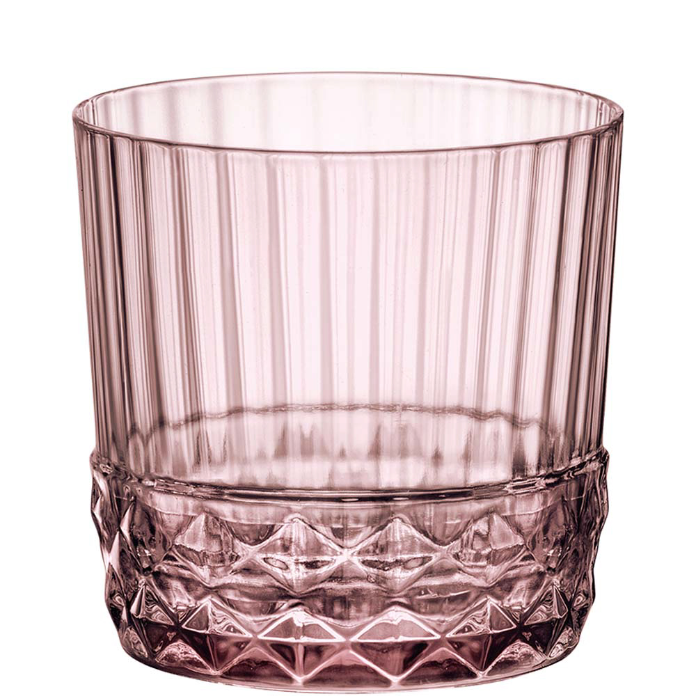 Bormioli Rocco America 20s Lila Rocks Tumbler 30cl, durchgefärbt, lila, Glas