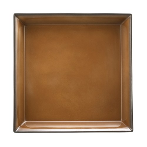 Seltmann Bowl 5180 35x35x5 cm, eckig, Form: Buffet-Gourmet, Dekor: 57125 caramel, hohe Kantenschlagfestigkeit, Made in Germany