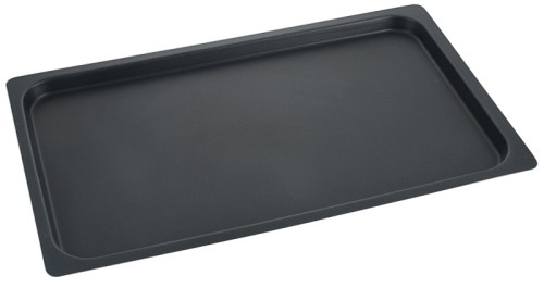 Antihaft-GN- Konvektomatenblech aus Edelstahl 18/10, Oberfläche mit schwarzer, doppelter PTFE-Antihaftbeschichtung, schwere
